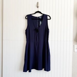 ModCloth Women’s 14 Navy Blue Keyhole Front Dress